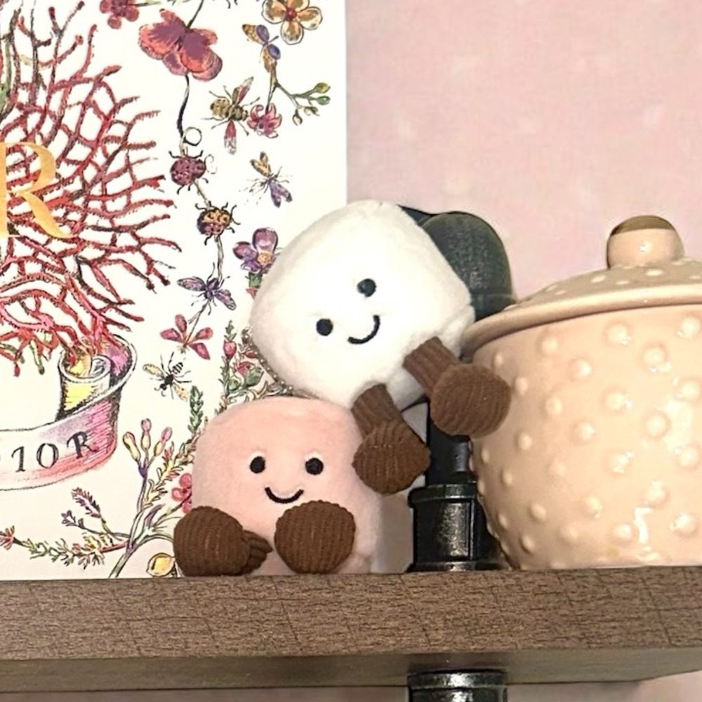 Adorable White and Pink Stuffed Marshmallow Plushies